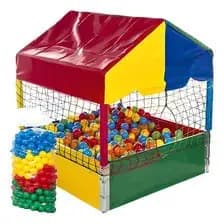 Kit Piscina de Bolinhas 1x1m + 400 Bolinhas Coloridas – Brinquedo Infantil Seguro e Divertido