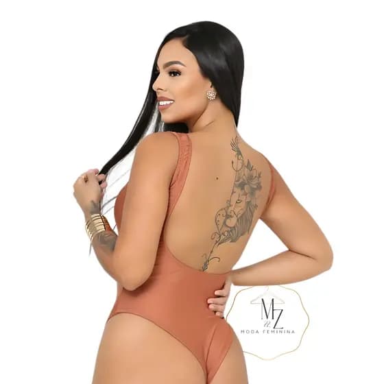 Body maio feminino collant costas nua - primavera/verão 2025 - tendência blogueira - tecido suplex