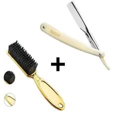 Kit 1 Navalhete Navalha Sekich + 1 Escovinha de Disfarce e Degrade Barbeiro