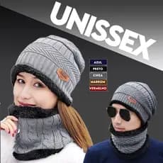 Touca de Inverno Forrada Gorro Unissex Quente e Macio Feminina Masculino