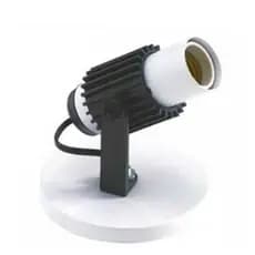 Spot Aletado B-1 Lâmpada E27 Individual Branco com Preto