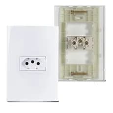 Conjunto Tomada Modular 2010A 127250v Suporte 4x2