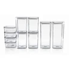 Kit Potes Herméticos Organizador de Mantimentos Transparente Com Trava BPA Free