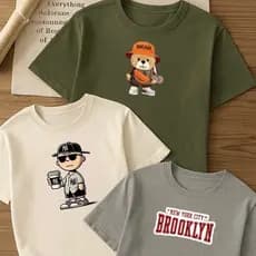 kit 3 camiseta menino criança juvenil barata verão algodão blusas camisetas masculinas