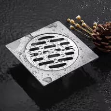 Ralo de Piso em Aço Inoxidável 10x10cm Resistente Anti-Insetos e Anti-Odor Banheiro VANTtagem