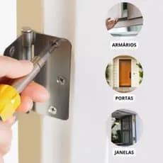 KIT 3-12 Dobradiças De Aço Inox N-304 com Parafusos Reforçadas Porta Madeira VANTtagem