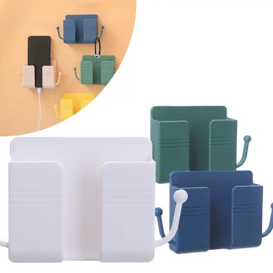 Suporte de Parede Plástico Autocolante Multiuso para Celular com  Ganchos 1UN 2UN 3UN VANT