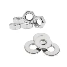 KIT 10-100 Porca Sextavada + Arruela Lisa Aço GalVANTizado M6/M8 Durável Alta Resistência - VANT