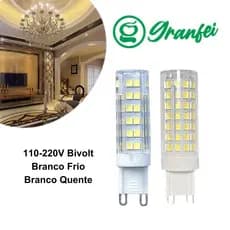 Lâmpada Led G9 Halopim 10W/12W 110-220V Bivolt Branco Frio/Quente 6500K 3000K VANT