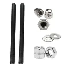 Barra Denteada Aço GalVANTizado 4.8 M8/M6 x 1000mm+ 2 Porca Cúpula+ 4 Porcas e Arruelas VANT