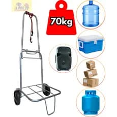 Carrinho De Mão DobráveL bagagem 70kg carga para Maleiro Caixa Térmica Cooler Praia Feira Sacoleira Compra