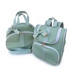 Bolsa Maternidade kit 2 peças I Mochila Multifunção  I Mamãe Bebê Luxo Impermeável Lima Baby