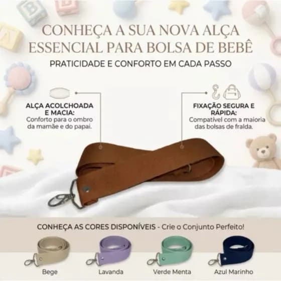 Alça De Ombro Macia E Confortável Universal Para Bolsa De Bebê
