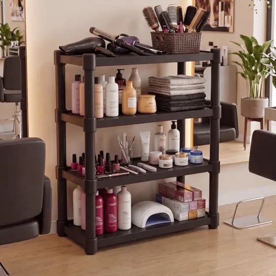 Estante Prateleira Modular Multiuso Organizadora Plástico Reforçado 4 Andares - Promoção