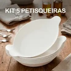 Kit 5 Petisqueira Barquinha Canoa Petiscos Churrasco Festa Frios Para Servir Amendoim Caldo Branca - Kaziva