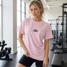 T-Shirt Feminina Fitness Yoga Camiseta Estilosa Academia 100% Algodão Envio Imediato