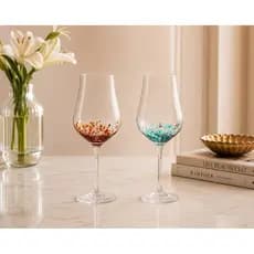 Jogo 2 Taças para Vinho 510ml Vidro Elegante Fracalanza
