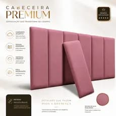 Kit Completo Cabeceira de Cama Casal e Solteiro 45x20cm Luxuosa  - Envio Rápido