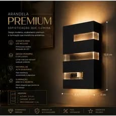 KIT MULTIPLAS ARANDELAS LED DE PAREDE AMBIENTES EXTERNOS E INTERNOS