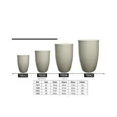 Kit 4 Vasos Coluna Bojo Marmorizada N1,2,3,4 Planta Flor Jardim Varanda Moderno Elegante