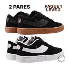 2 Pares Tênis Feminino Masculino Cabeça Calçados