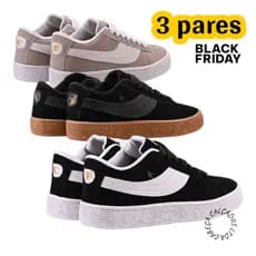 3 Pares Tênis Feminino Masculino Cabeça Calçados