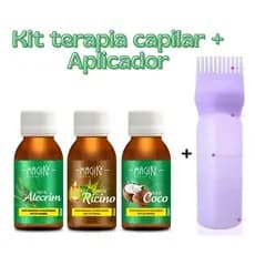 Kit Terapia Capilar Misturinha Magike Óleo de Coco + Rícino + Alecrim 60ml + Pipetas 100%natural