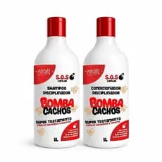 Kit Shampoo Condicionador Magike Beauty Bomba Cachos 1L+1L Cachos Definidos Cacheados Crespos