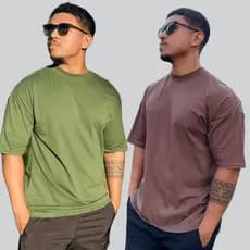 kit 2 Camiseta Oversized Masculina Streetwear Casual Algodão Premium Confortável