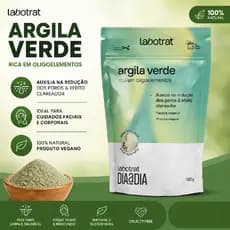Argila Verde 100Gr Labotrat - Controla Oleosidade, Reduz Poros, Calmante