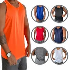 Regatas Masculinas Dry Fit Academia Treino Fitness Secagem Rápida
