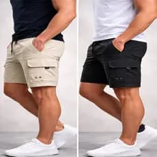 Kit 2 Bermudas Cargo Masculina Skate Streetwear Bolso Lateral
