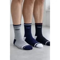 Kit 12 Meia Masculina Cano longo Esportiva  Confortável Sport tamanho unico 40-46 Algodão
