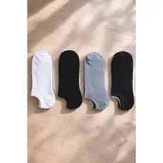 Kit 12 Pares Meias Masculinas Invisíveis em Poliéster com Solado Texturizado Antiderrapante
