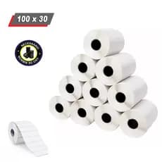Kit 5 Rolos Etiquetas Couchê 100x30mm - Zebra Elgin Argox