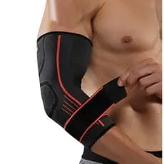 Cotoveleira De Compressão Esporte Academia Fitness Cotovelo Laranja Ajustável Z-37