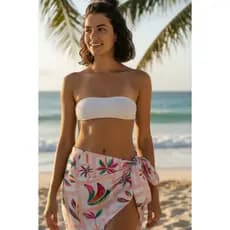 Saia Pareô Canga de Praia tam único veste 36 ao 54 com tranquilidade 160 de comprimento