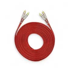 Cabo RCA 5m Dulpa Blindagem Cobre 5M Blindado 5mm Plug Metal Som Automotivo Svart