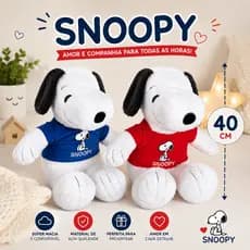 Snoopy Pelúcia 40cm Gigante Fofinha Macia Colecionável Decoração