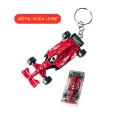 Novo Chaveiro Carrinho Formula 1 em Metal e pintura brilhante roda livre
