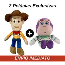 Pelúcias Toy Story Woody + Buzz Lightyear 23cm – Bonecos  Macios para Crianças e Colecionadores
