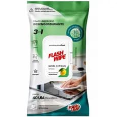 Lenço Umedecido de Limpeza 3 em 1 New Citrus – 40 Folhas  Mais praticidade, rapidez e eficiência para a limpeza