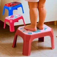 Banquinho Banqueta Infantil Escadinha Label Educativa Banqueta Plástico Menino Menina Brinquedo