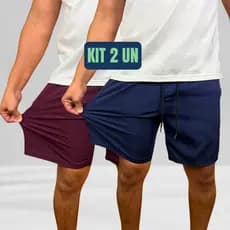 Kit 2 Short Tactel Bermuda de Treino Academia Praia Mauricinho