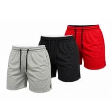 Kit 3 Shots Dry Fit Bermuda de Academia Treino Corrida CrossFit