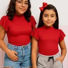 Blusa Cropped Feminino Infantil Manga Curta Babado Verão Moda Tendencia Blusinha Roupa de Menina Juvenil Camiseta Tshirt