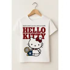 Camiseta Infantil e Juvenil Hello Kitty T-Shirt Menina Manga Curta Moda Blogueirinha