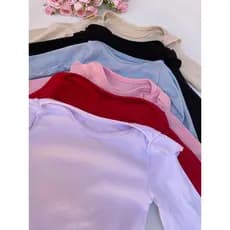 Kit 10  Body Mijão Bory Pagão de Bebe Canelado Macio Premium Rn ao G Enxoval Saida Maternidade Menino e Menina.