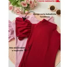 Kit 3 Blusa Cropped Feminino Infantil Menina Manga Curta Babado Camiseta Verão Moda Tendencia