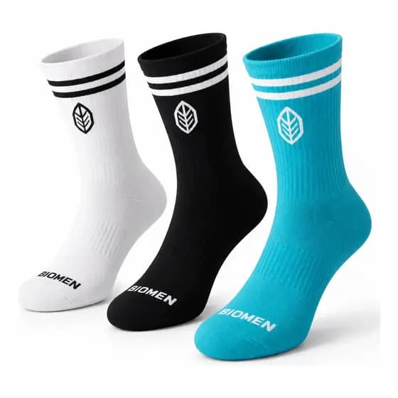 Kit 3 Pares De Meias Cano Alto Esportiva Academia Treino